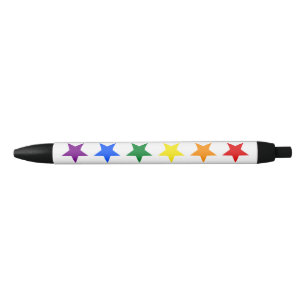 Bolígrafo De Tinta Negra ESTRELLAS DE LA BANDERA DEL ARCO IRIS + sus ideas