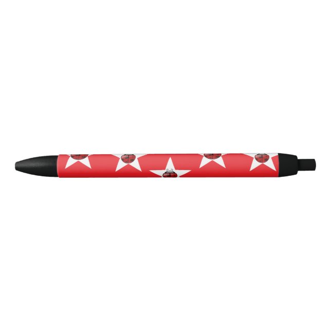 Bolígrafo De Tinta Negra Estrellas de labios (Anverso)