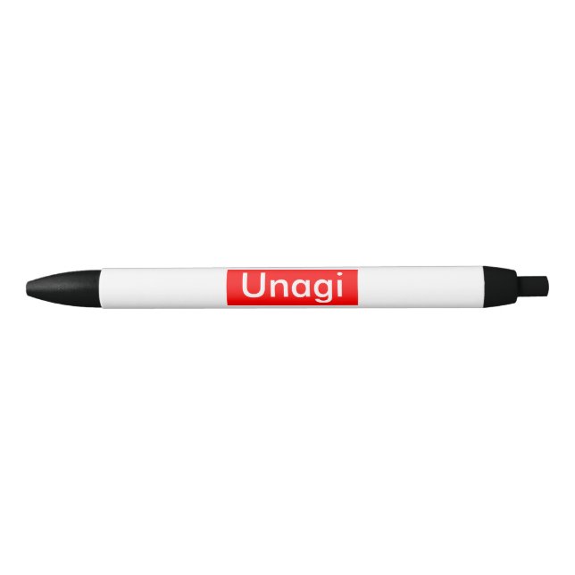 Bolígrafo De Tinta Negra Etiqueta Unagi (Anverso)