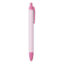 F&L Pink Gingham Pen