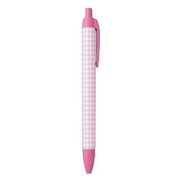 Bolígrafo De Tinta Negra F&L Pink Gingham Pen