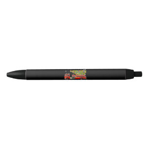 Bolígrafo De Tinta Negra Familia de Navidades de bomberos de camiones ciruj