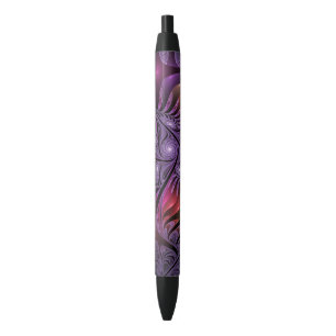 Bolígrafo De Tinta Negra Fantasía abstracta colorida y alucinante fractal p