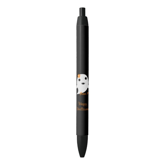 Bolígrafo De Tinta Negra Fantasma lindo de Halloween (Frente vertical)