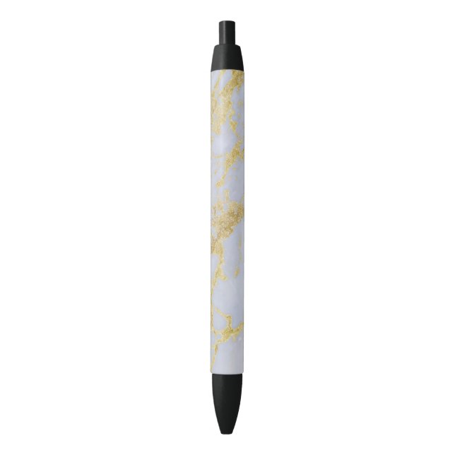 Bolígrafo De Tinta Negra Fantástico mármol moderno de imitación de oro purp (Frente vertical)