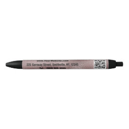 Bolígrafo De Tinta Negra Faux Dark Pink Metallic
