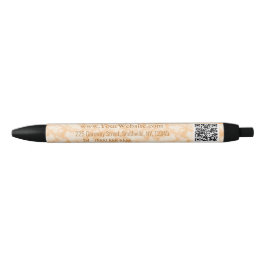 Bolígrafo De Tinta Negra Faux Naranja Marble