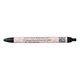 Bolígrafo De Tinta Negra Faux Pink Marble