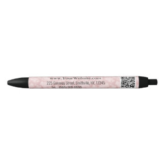 Bolígrafo De Tinta Negra Faux Pink Marble