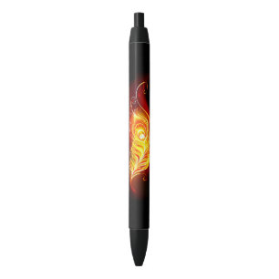 Bolígrafo De Tinta Negra Feather Peacock