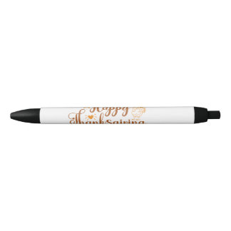 Bolígrafo De Tinta Negra Feliz Día de Acción de Gracias