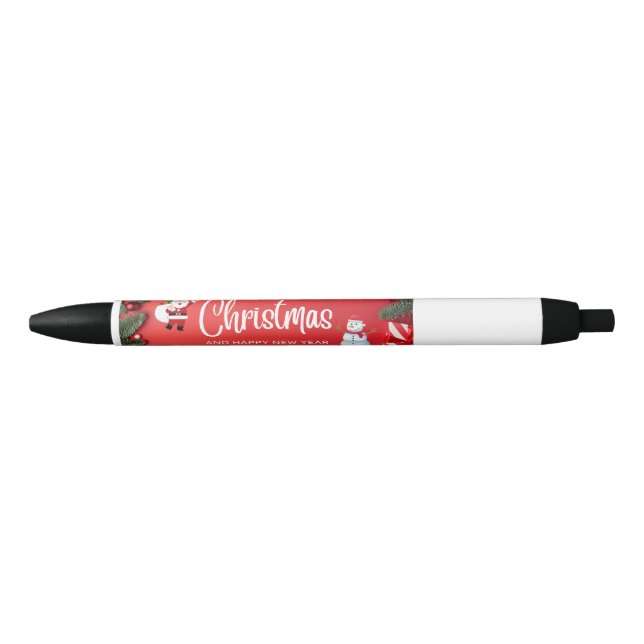 Bolígrafo De Tinta Negra Feliz Navidad (Anverso)