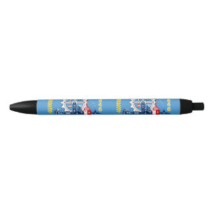 Bolígrafo De Tinta Negra Flag of Milwaukee, Wisconsin Black Ink Pen