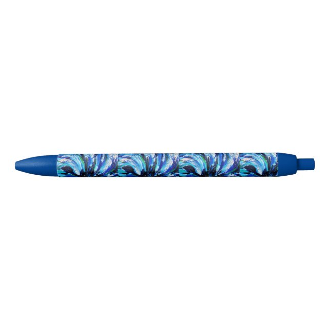 Bolígrafo De Tinta Negra Fleur bleue (Anverso)