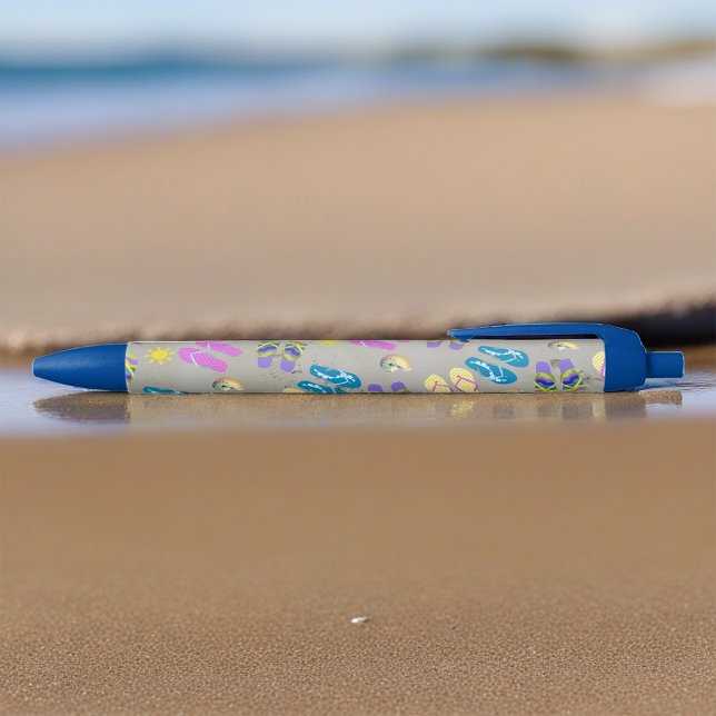 Bolígrafo De Tinta Negra Flip Flops Y Nautilus Shells (Subido por el creador)