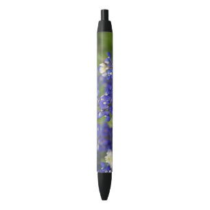 Bolígrafo De Tinta Negra Flor de estado azul de encargo de Tejas del