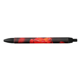 Bolígrafo De Tinta Negra Flor de tulipán rojo - Fuego