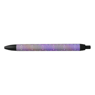 Bolígrafo De Tinta Negra Flor de vida - estampado de grunge 3