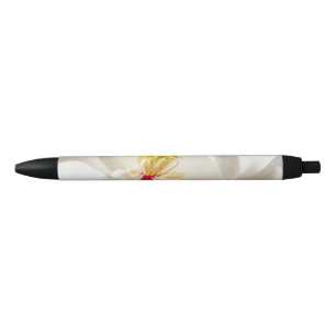 Bolígrafo De Tinta Negra Flor floral de las magnolias blancas de la flor de