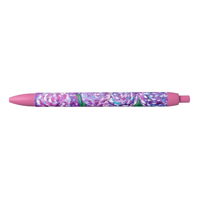 Bolígrafo De Tinta Negra Floraciones de la flor (Anverso)