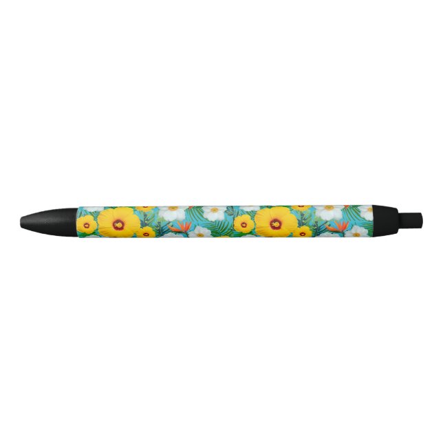 Bolígrafo De Tinta Negra floral (Anverso)