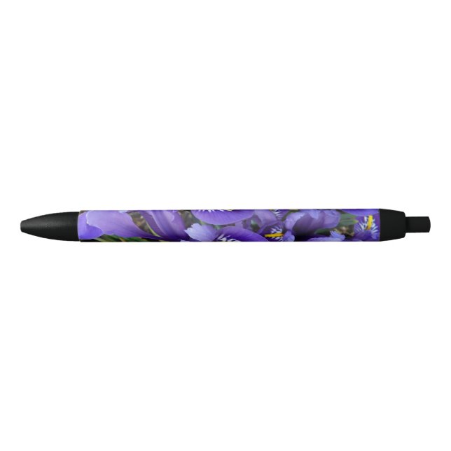 Bolígrafo De Tinta Negra Floral de primavera de irlandeses azules en miniat (Anverso)