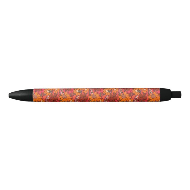 Bolígrafo De Tinta Negra Flores de Falln Groovy (Anverso)