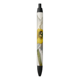 Bolígrafo De Tinta Negra Flores de Iris Acuarela Modernas