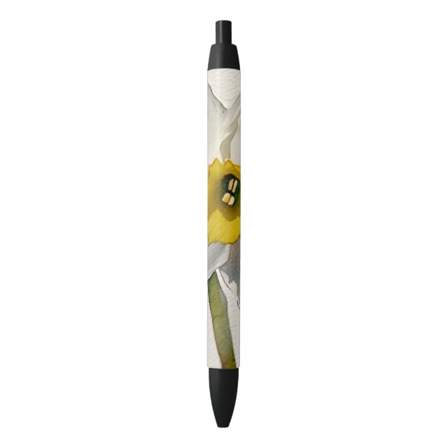 Bolígrafo De Tinta Negra Flores de Iris Acuarela Modernas (Frente vertical)