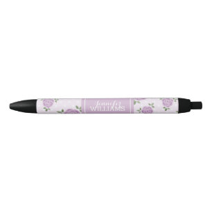Bolígrafo De Tinta Negra Flores de Lavanda Cuta