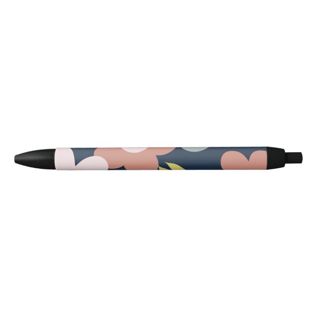 Bolígrafo De Tinta Negra Flores de primavera (Anverso)