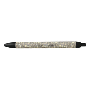 Bolígrafo De Tinta Negra flores pequeñas