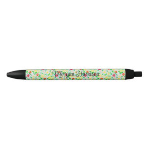 Bolígrafo De Tinta Negra flores pequeñas