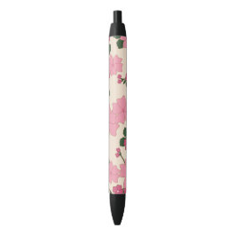 Bolígrafo De Tinta Negra Flores Rosa, Patrón Floral, Patrón De Flores