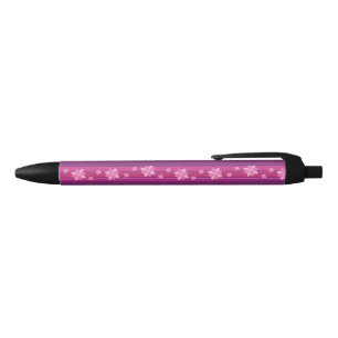 Bolígrafo De Tinta Negra Flores rosas