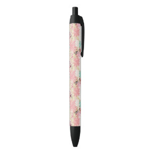Bolígrafo De Tinta Negra Fondo floral 4