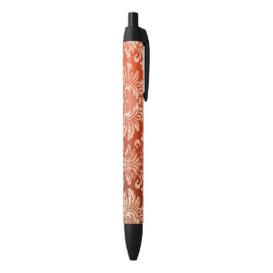 Bolígrafo De Tinta Negra Fondo floral del papel pintado del vintage