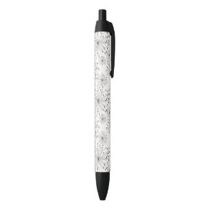 Bolígrafo De Tinta Negra Fondo floral retro