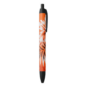 Bolígrafo De Tinta Negra Fondo hawaiano de la flor del hibisco