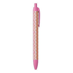 Bolígrafo De Tinta Negra Fondo rosado del zigzag
