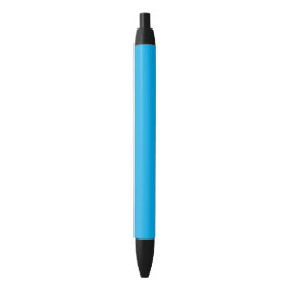 Bolígrafo De Tinta Negra Fondo sólido de azul cian | Estilo minimalista de