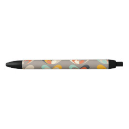 Bolígrafo De Tinta Negra Formas Geométricas Coloridas Retro – Estética Mode