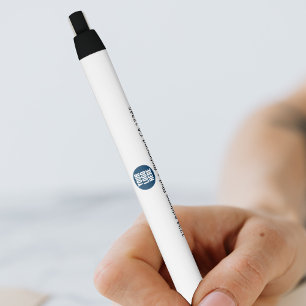 Bolígrafo De Tinta Negra Foto de la empresa Personalizado de logotipos de e