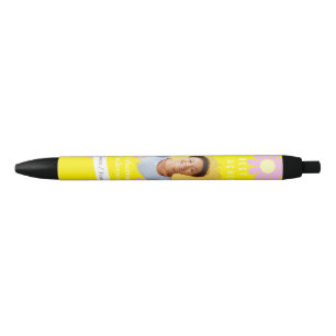 Bolígrafo De Tinta Negra Foto de la mejor profesora Daisy en amarillo brill