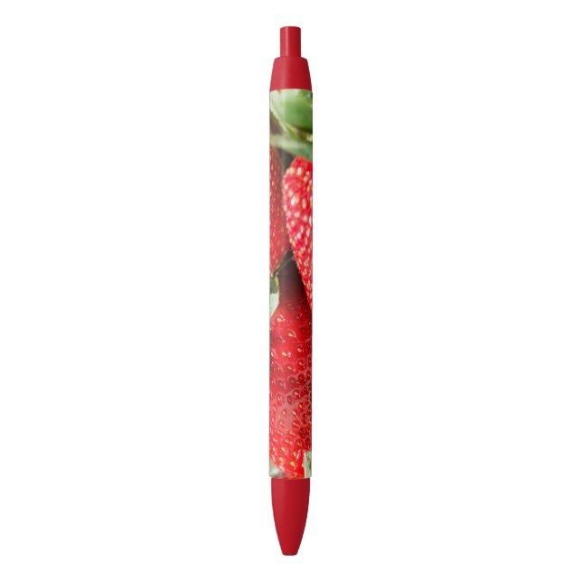 Bolígrafo De Tinta Negra Fresas (Frente vertical)
