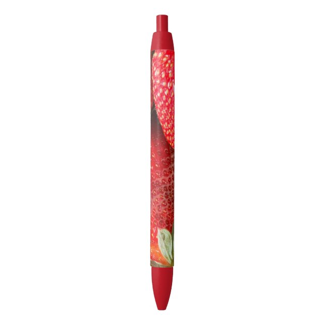 Bolígrafo De Tinta Negra Fresas (Frente vertical)