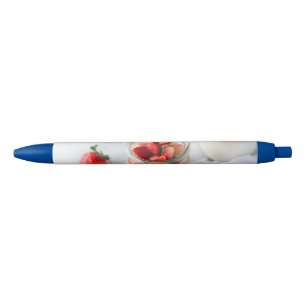 Bolígrafo De Tinta Negra fresas y nata