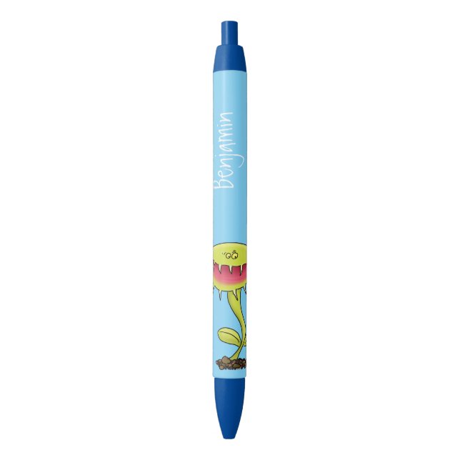 Bolígrafo De Tinta Negra Funny carnívoro Venus trampa de mosca personalizad (Frente vertical)