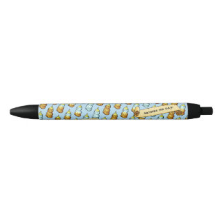 Bolígrafo De Tinta Negra Funny Honey Bear Bottle Squeeze The Day! Pattern