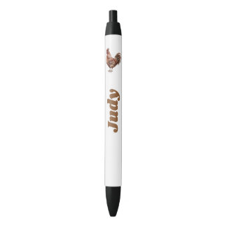 Bolígrafo De Tinta Negra Gallo Campestre Nombre Personalizado
